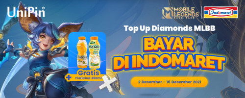 Top up Diamonds MLBB di UniPin dan Gratis Floridina 350ml All Variant di Indomaret